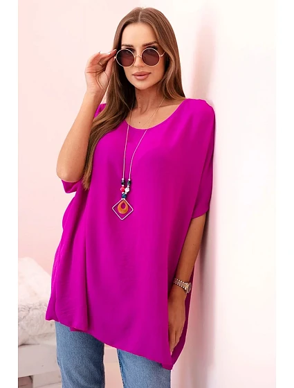 Oversized halenka s přívěskem model 22203782 - K-Fashion