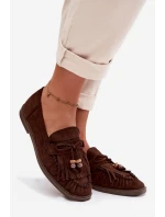 mokasíny s třásněmi a korálky Čokoládové model 21937642 - Boto mokasíny s třásněmi a korálky Čokoládové model 21937642 - Boto