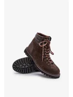 Semišové zateplené kotníkové boty trapery pánské Big Star Hi-Poly System hnědé Semišové zateplené kotníkové boty trapery pánské Big Star Hi-Poly System hnědé