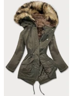 PIKOWANA ZIMOWA KURTKA DAMSKA Z FUTERKIEM KHAKI model 21242950 - LHD PIKOWANA ZIMOWA KURTKA DAMSKA Z FUTERKIEM KHAKI model 21242950 - LHD