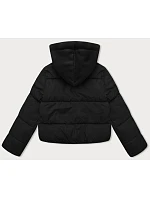 Dámská krátká zimní bunda s kapucí J Style černá (16M9187-392) Dámská krátká zimní bunda s kapucí J Style černá (16M9187-392)