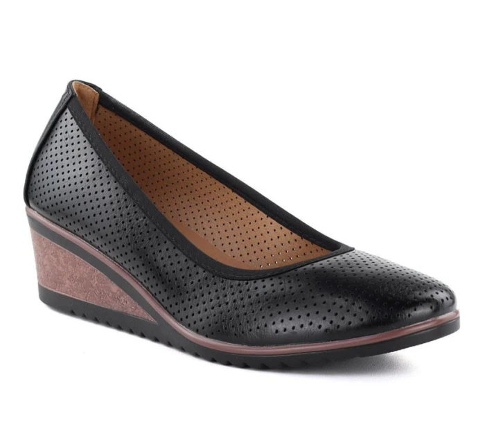 Dámské ažurové lodičky na platformě černé Vinceza 58629 Dámské ažurové lodičky na platformě černé Vinceza 58629