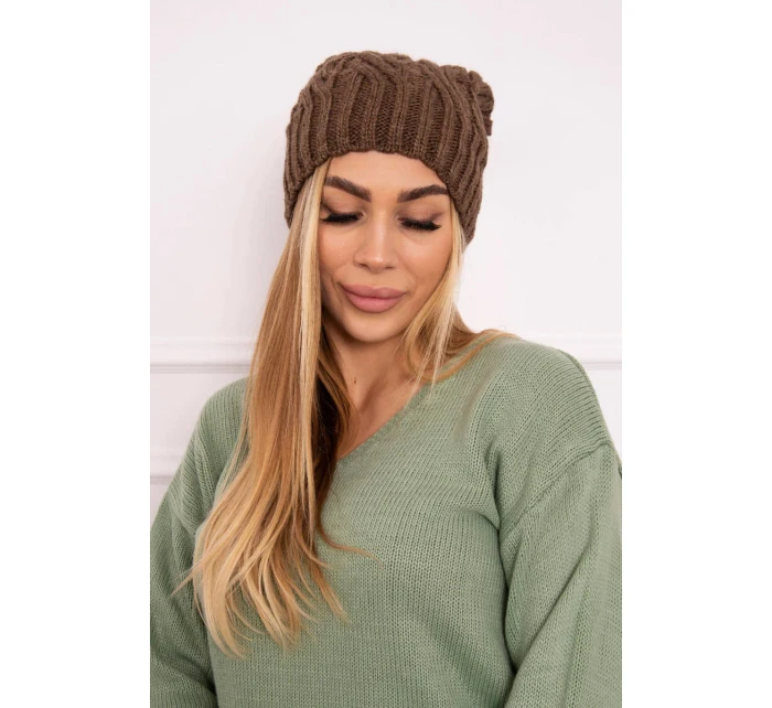 Fleecová čepice Paulina K227 mocca