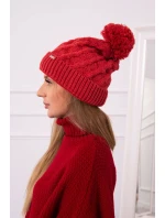 Fleecová čepice  červená model 18751369 - K-Fashion