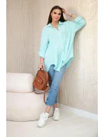 Bavlněná mušelínová košile oversize mincovna Bavlněná mušelínová košile oversize mincovna