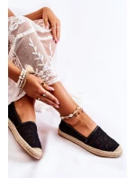 Klasické dámské espadrilky prolamované Černá model 21588437 - S.Barski Klasické dámské espadrilky prolamované Černá model 21588437 - S.Barski