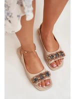 Dámské Ploché Sandály S  Béžové model 21698318 - S.Barski