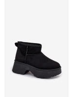 Dámské Nízké Sněhule Na Zasun S Oteplením S Hřejivým Kožíškem Černé Mavelle Dámské Nízké Sněhule Na Zasun S Oteplením S Hřejivým Kožíškem Černé Mavelle