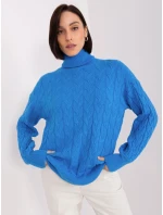 Sweter AT SW model 19040746 niebieski - FPrice Sweter AT SW model 19040746 niebieski - FPrice