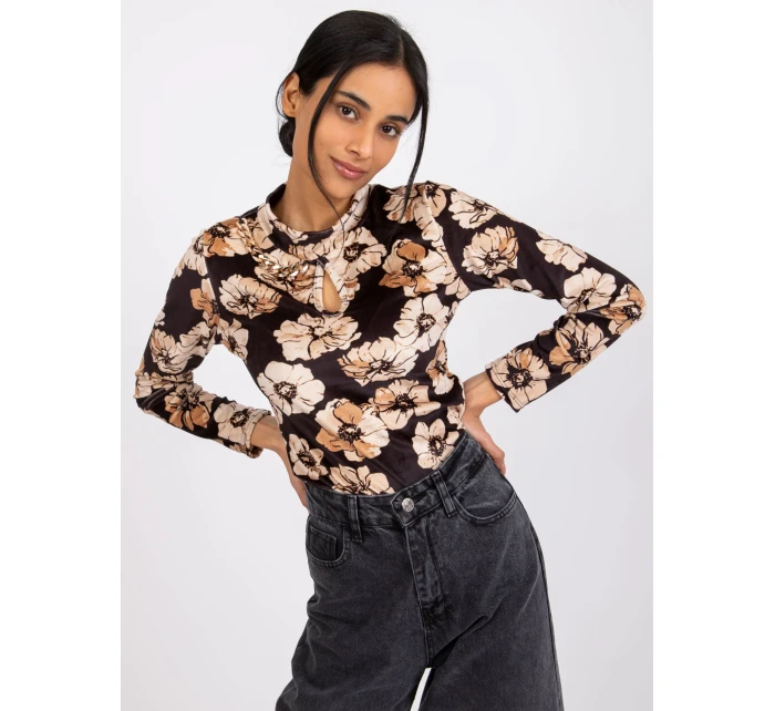 Halenka DHJ BZ model 17081376 černá a béžová - FPrice Halenka DHJ BZ model 17081376 černá a béžová - FPrice