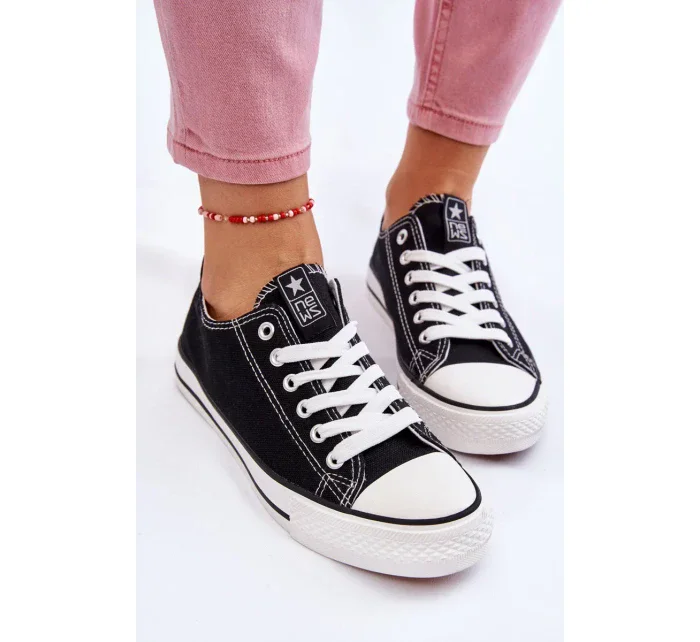Dámské klasické tenisky černé a bílé Ecoma