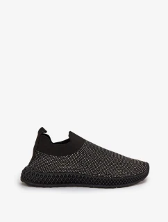 Dámské nazouvací sportovní boty se zdobením – černé