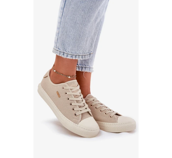 Dámské plátěné tenisky Big Star – béžové