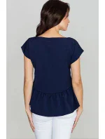 Dámská halenka K396 114306 tm .modrá - Lenitif