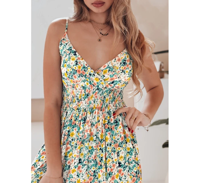 FLORALUSH maxi šaty se zelenými a žlutými květy FashionStreet EY2630