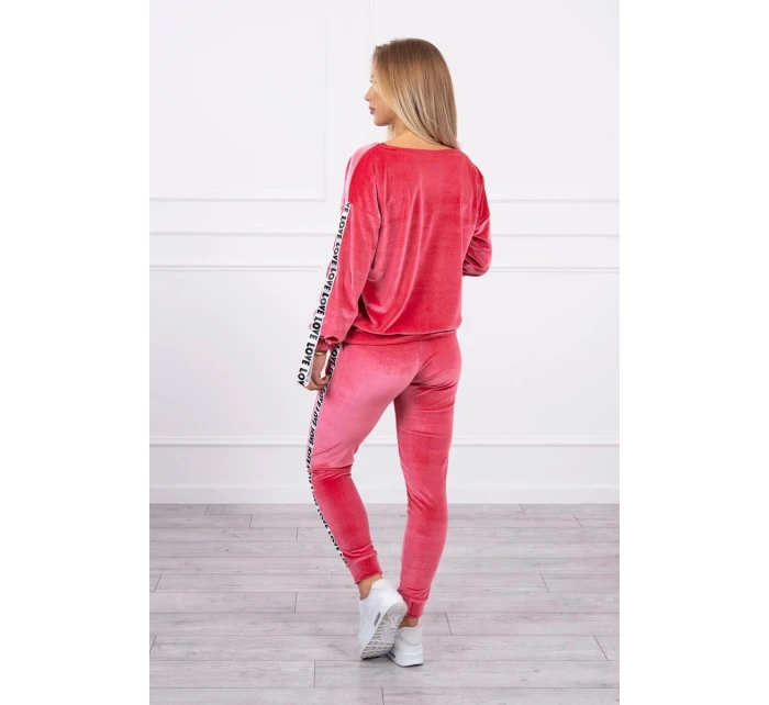 Velurová souprava Love raspberry Velurová souprava Love raspberry