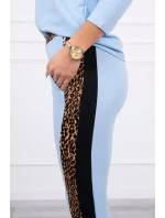 Sada s leopardím potiskem modré barvy Sada s leopardím potiskem modré barvy