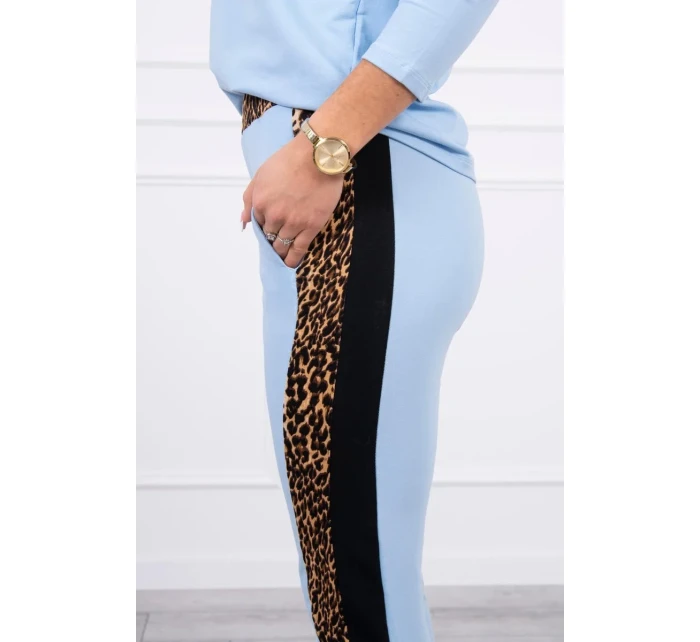 Sada s leopardím potiskem modré barvy Sada s leopardím potiskem modré barvy