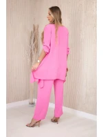 Sada halenky + kalhot s přívěskem světle růžová Sada halenky + kalhot s přívěskem světle růžová