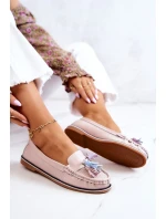 Dámské kožené mokasíny s třásněmi model 21581278 - EVENTO Dámské kožené mokasíny s třásněmi model 21581278 - EVENTO