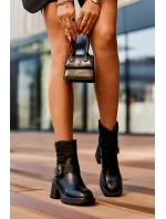 kožené botky s černé model 21632643 - Boto