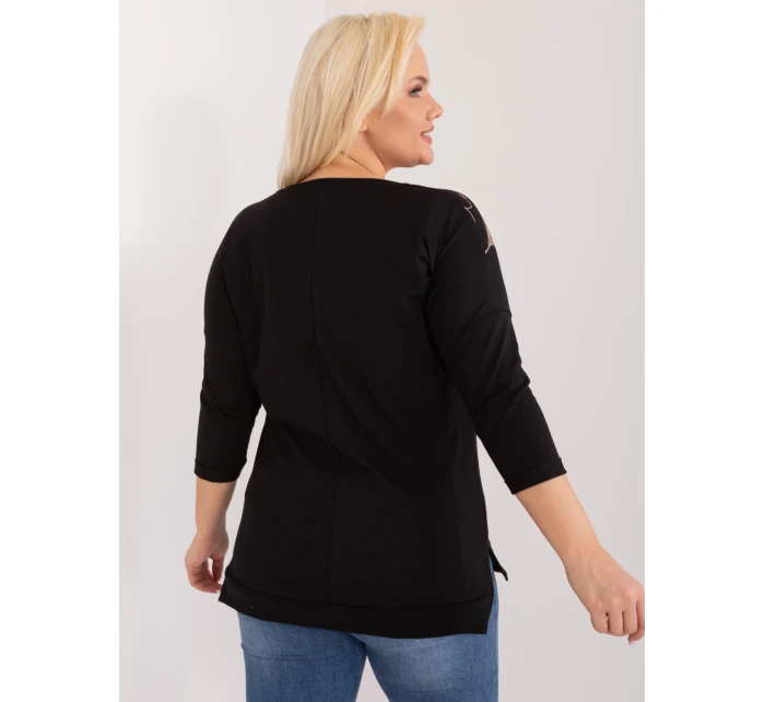 Bluzka RV BZ model 19658546 czarny - FPrice Bluzka RV BZ model 19658546 czarny - FPrice