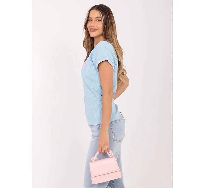 Bluzka RV BZ model 22072968 jasny niebieski - FPrice Bluzka RV BZ model 22072968 jasny niebieski - FPrice