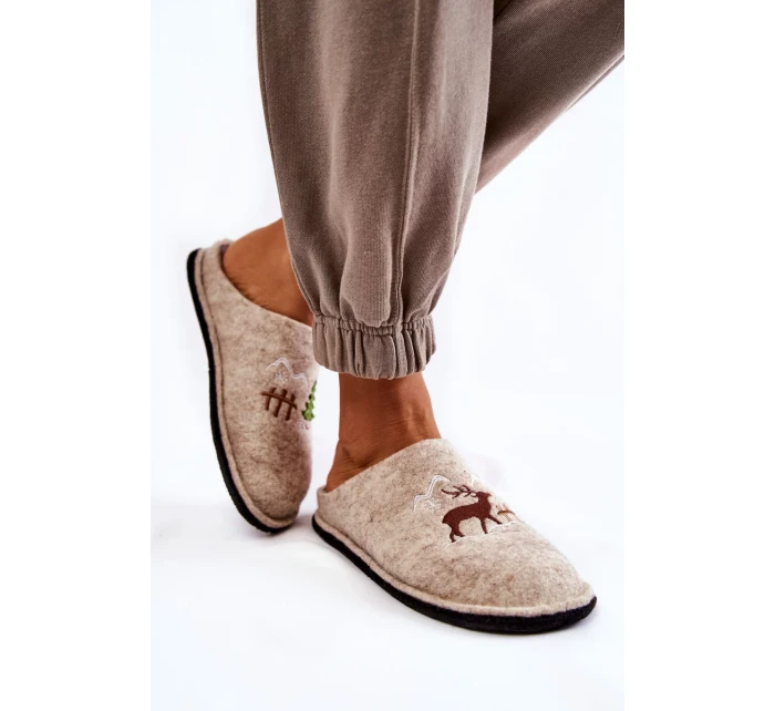 Domácí pantofle Big Star KK276016 béžová