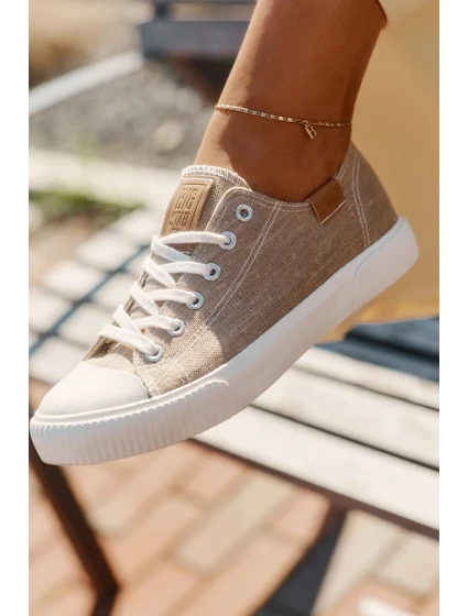 Dámské látkové tenisky Big Star – béžové Dámské látkové tenisky Big Star – béžové