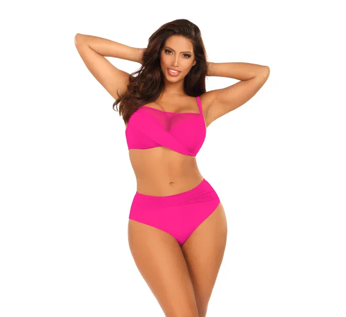 Dámské dvoudílné plavky Fashion 32 S1002N3-2 neon. růžové - Self