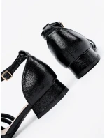 Krásné dámské sandály černé Obcas Krásné dámské sandály černé Obcas