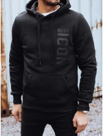 Pánská zateplená mikina s potiskem černá model 21992984 - Dstreet