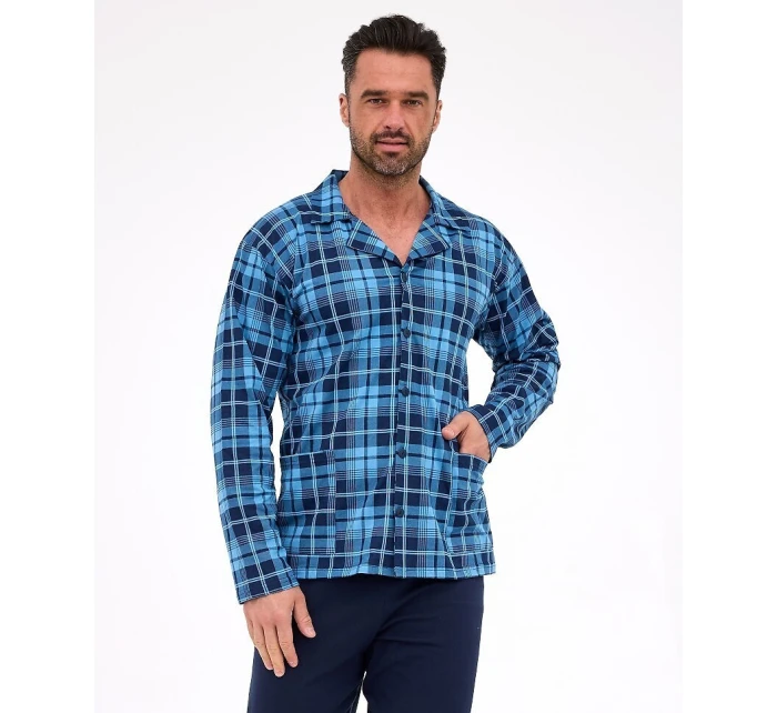 pyžamo model 21314920 dlouhé/r M2XL pánské pyžamo na zip - Cornette