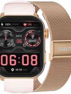 Dámské chytré hodinky  + náramek Rose Gold Pink model 21807177 - Gravity