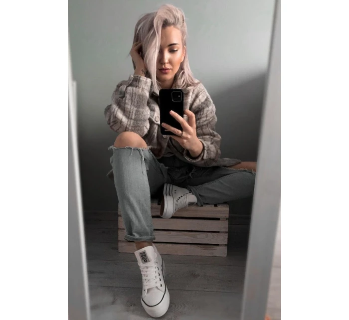 Dámské Tenisky Big Star Bily GG274013 Dámské Tenisky Big Star Bily GG274013