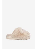 Dámské Kožešinové Pantofle Béžové model 21747713 - Boto