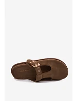 Dámské pantofle z imitace semiše tmavě zelené model 22125698 - Boto