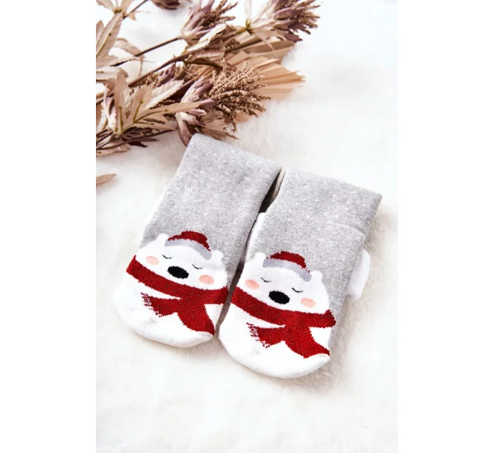 Vánoční ponožky Medvídci šedé