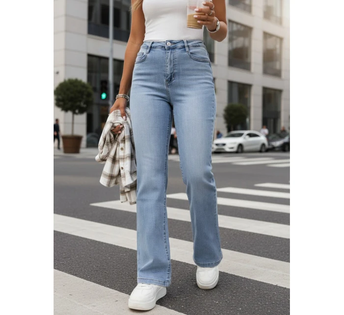Dámské modré džíny s vysokým pasem FashionStreet UY2913