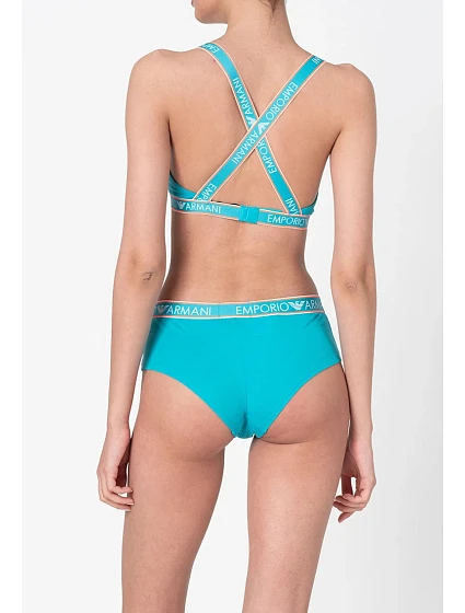Podprsenka bez kostice modrá model 14658731 - Emporio Armani Podprsenka bez kostice modrá model 14658731 - Emporio Armani