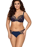 Dámská podprsenka V-9341 Tmavě modrá vzor - Axami