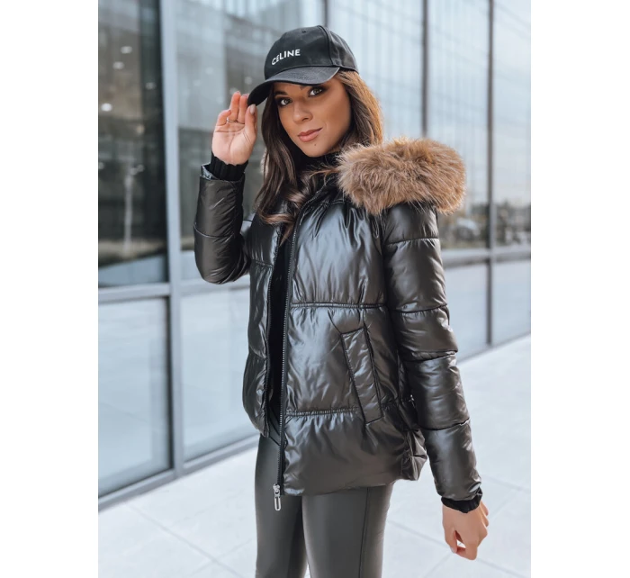 Dámská prošívaná zimní bunda SPARKLE černá FashionStreet TY3953