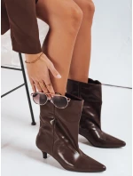 FashionStreet hnědé dámské boty ZY1201 FashionStreet hnědé dámské boty ZY1201