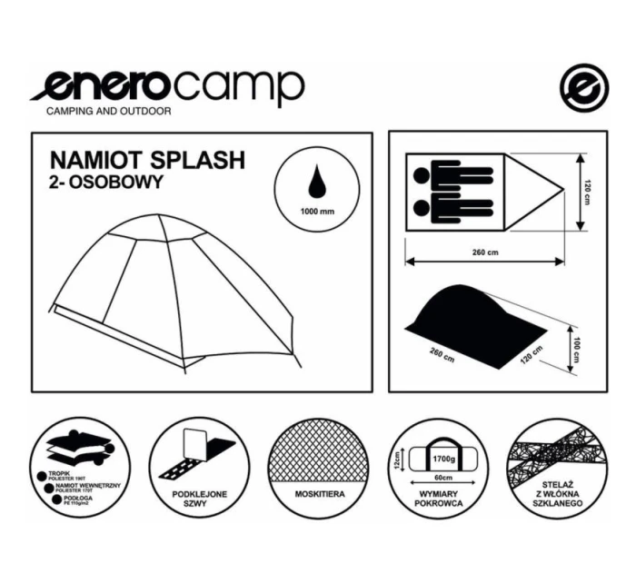 STAN PRO 2 OSOBY S PLACHTOU ENERO CAMP STAN PRO 2 OSOBY S PLACHTOU ENERO CAMP