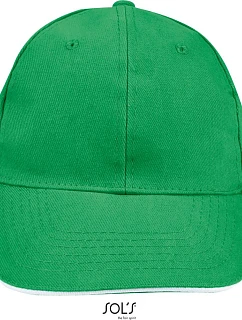 SOL'S Buffalo 6 panelová baseballová kšiltovka 25.8100 kelly green/white