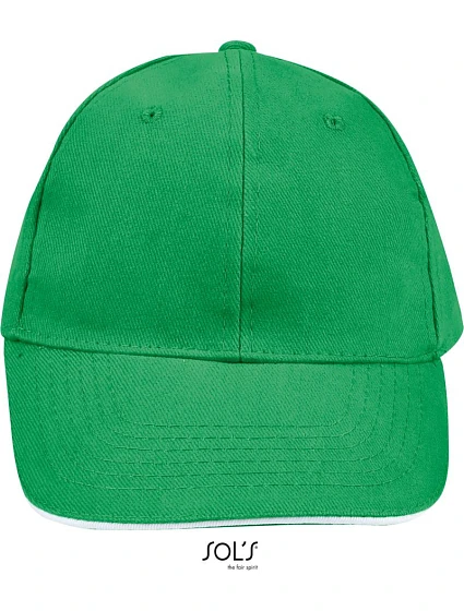 SOL'S Buffalo 6 panelová baseballová kšiltovka 25.8100 kelly green/white SOL'S Buffalo 6 panelová baseballová kšiltovka 25.8100 kelly green/white