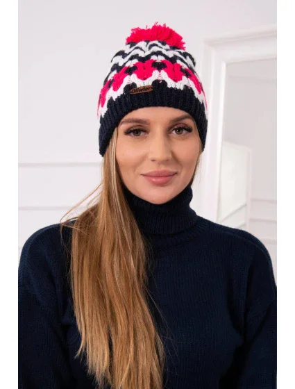 Dámská čepice Laila model 18751317 navy blue - K-Fashion Dámská čepice Laila model 18751317 navy blue - K-Fashion