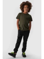 Chlapecké Jogger Kalhoty Casual Hladké 4F 4FJWMM00TTROM0812-20S Černé