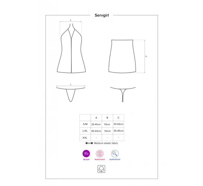 Sexy kostým Servgirl - Obsessive Sexy kostým Servgirl - Obsessive