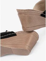 Designové  nazouváky dámské černé platforma